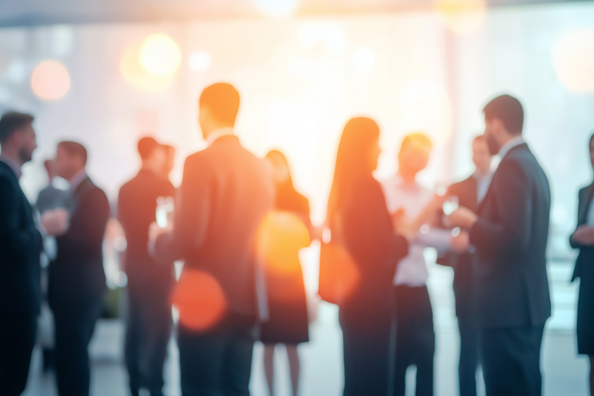 Professionisti durante un momento di networking