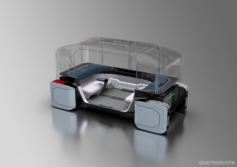 La capsula autonoma che sale in casa (o in ufficio)