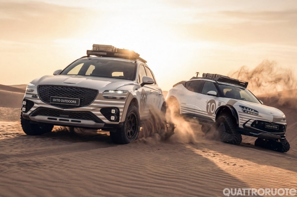 Genesis X Skorpio Concept, il V8 nero che divora le dune