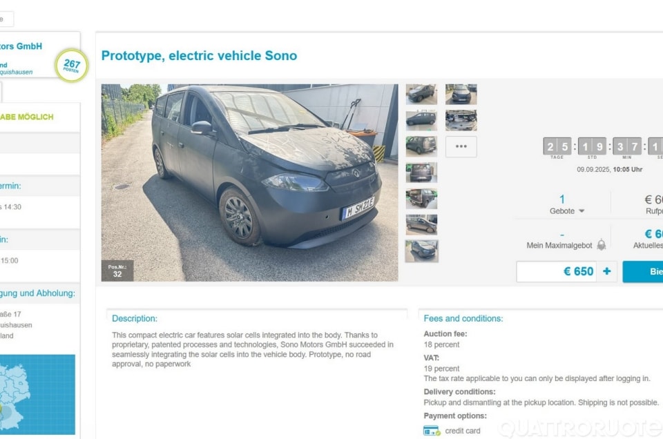 All’asta i prototipi della Sion