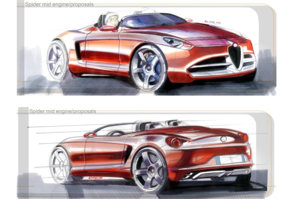 La spider Alfa Romeo mai vista: disegnata nel 2008, aveva il motore centrale e voleva sfidare la Porsche Boxster