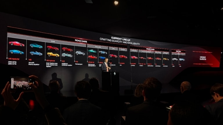 Le Rosse del futuro: 40% a benzina, 40% ibride e 20% elettriche