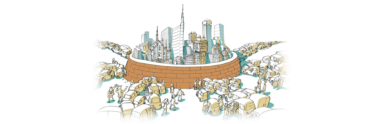 Città italiane come torri di avorio,  dalle quali un numero via via crescente  di automobilisti resta escluso: un ritorno  alla fruizione elitaria dei centri urbani 