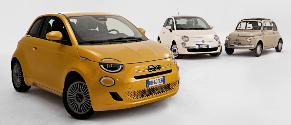 Fiat 500, dal mito di ieri all’ibrida di oggi: i numeri di tre generazioni